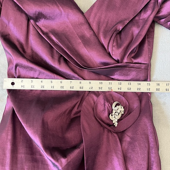 JADE COUTURE SZ 14 Dress Purple Knee Length Formal MOB, - Picture 12 of 16